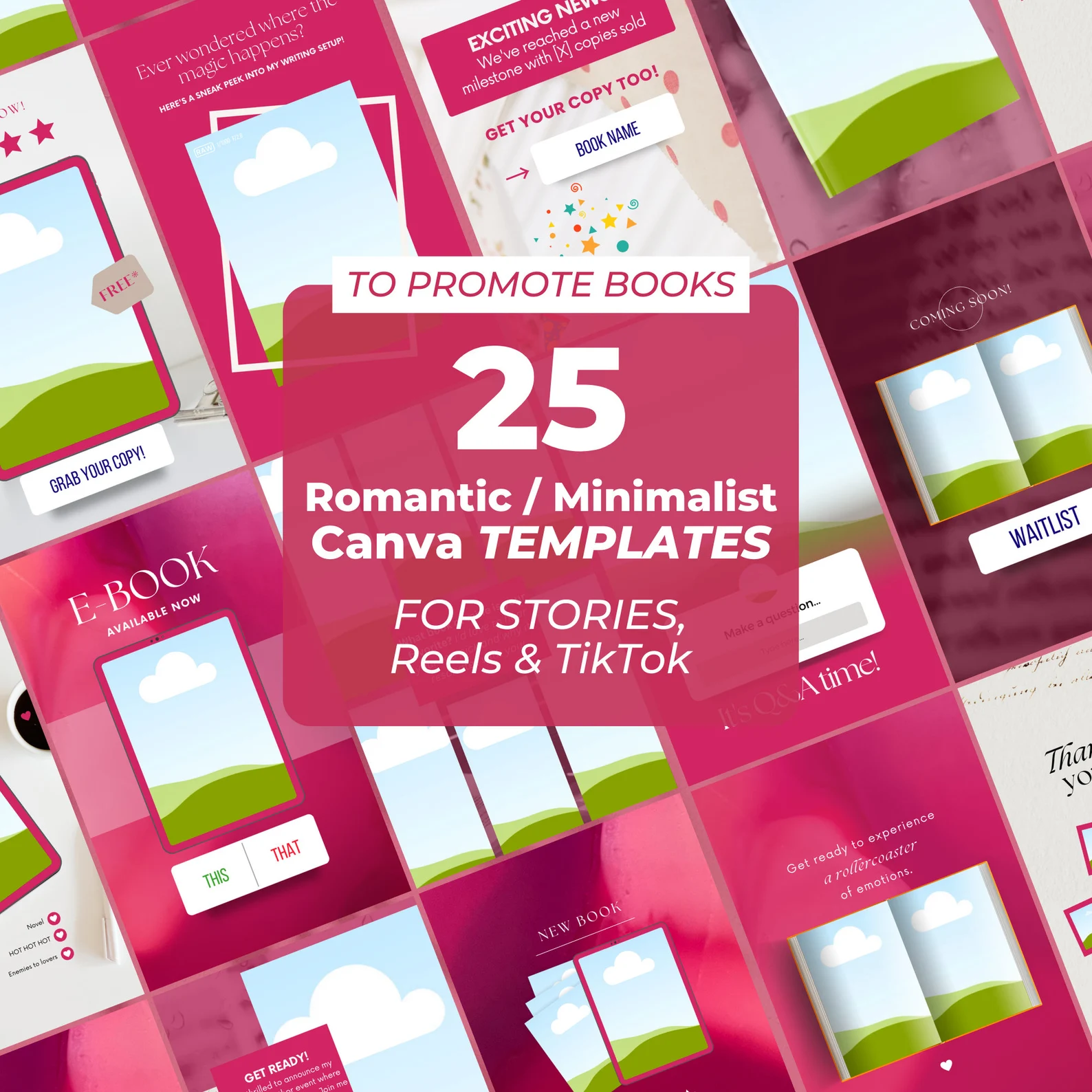 25 Instagram Stories, TikTok & Reels Canva Templates for Authors and Writers.jpg
